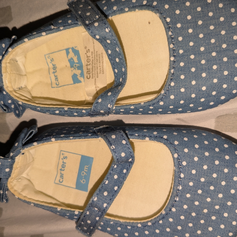 Carter's Blue and White Baby Shoes
